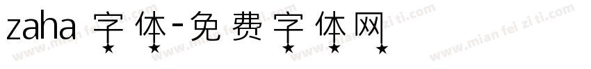 zaha 字体字体转换